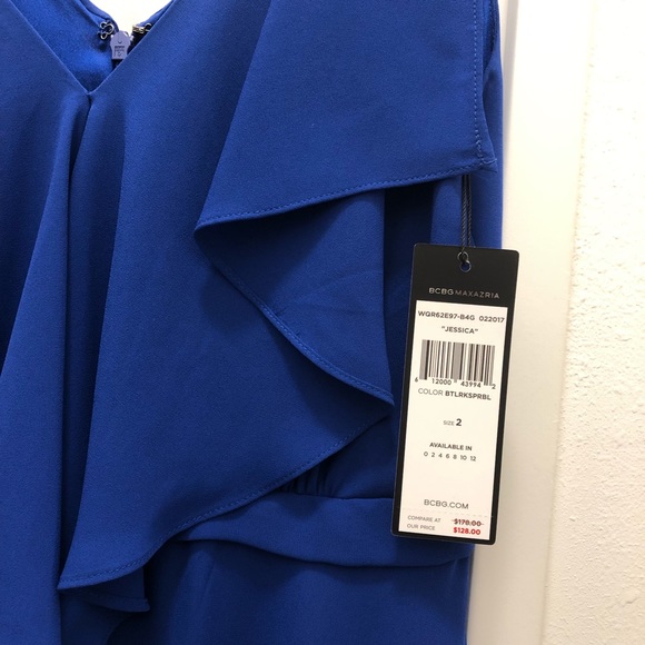 NWT BCBG Blue Jessica Flirty Dress - Picture 4 of 7